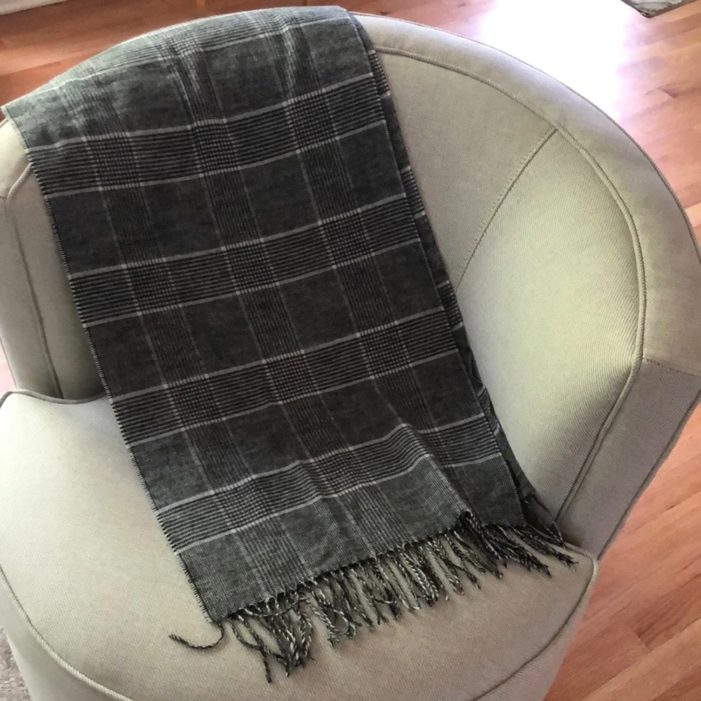 VTG Cashmink V.Fraas Plaid Scarf Acrylic West Germany